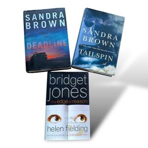 Hard Cover Books Fiction Novels: Bridget Jones ~ Tailspin ~ Deadline